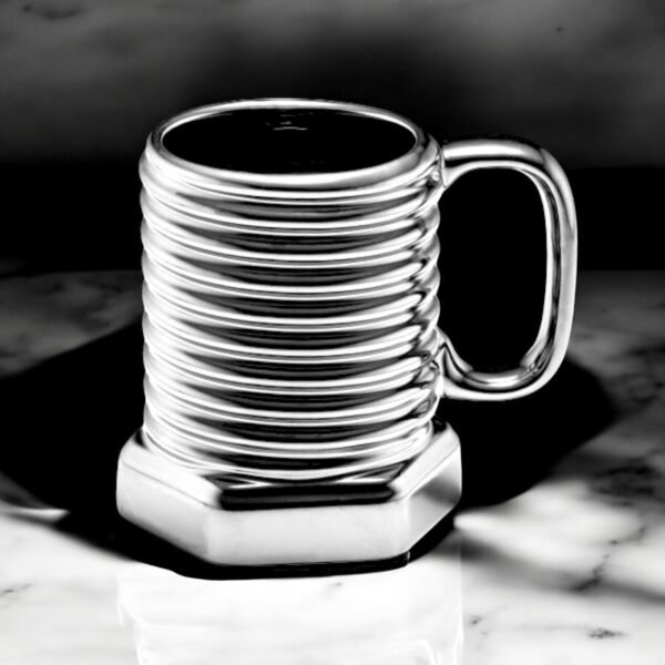 3d Screw Shape Ceramic Cool Mug