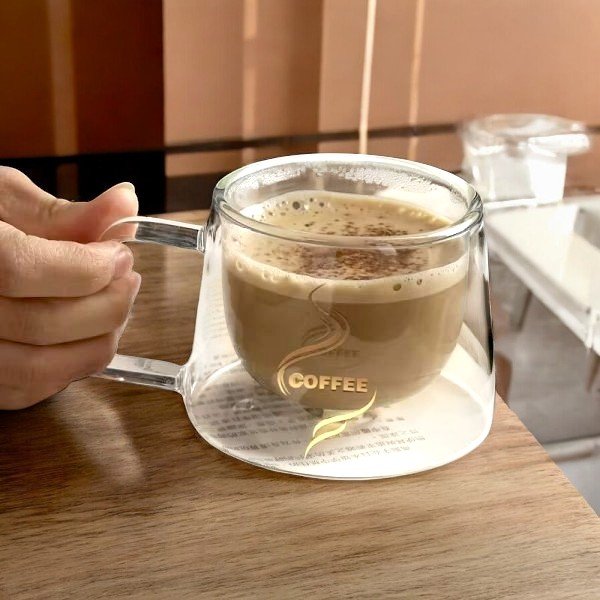 Double Wall Glass Coffee Mug