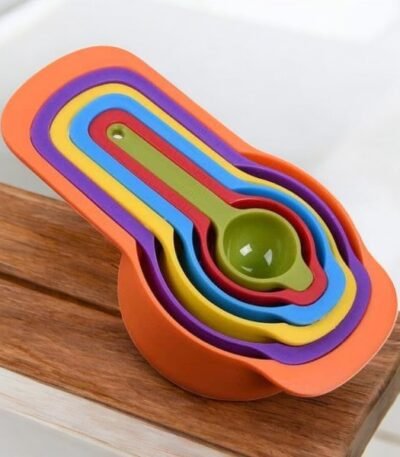 Multi Color Measuring Cup And Spoon Set – 6pcs (random Colors)