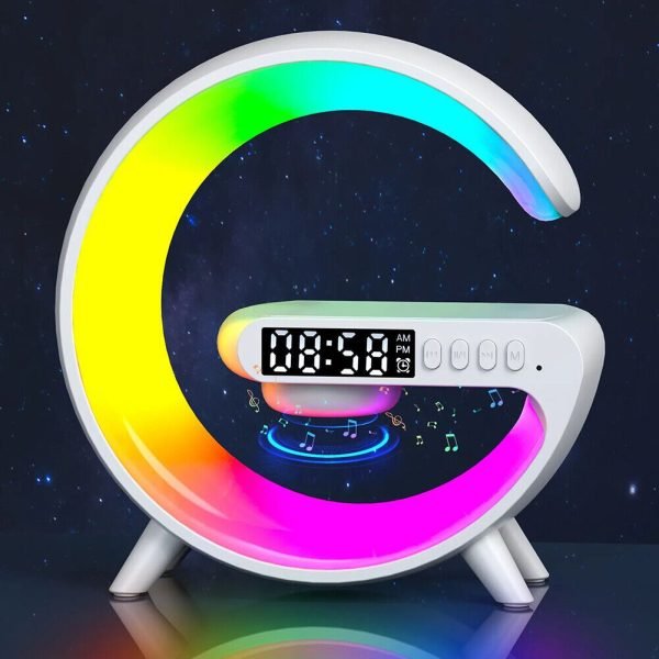 G63 Rgb Light Bluetooth Speaker With 10w Wireless Charging 4 In 1 Led Atmosphere